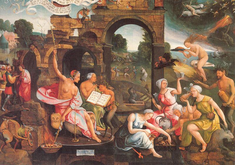 Oostsanen, Jacob Cornelisz van Saul and the Witch of Endor Sweden oil painting art